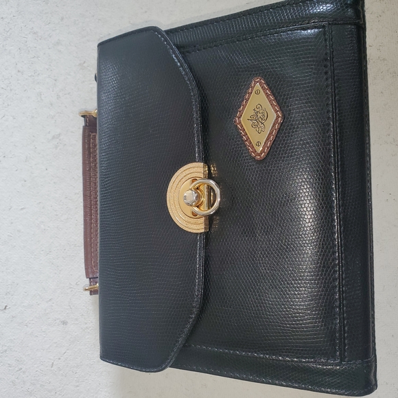 2 Purse Bundle - Black Flap Bag and Reddish Maroon Clutch - Picture 3 of 12